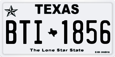 TX license plate BTI1856