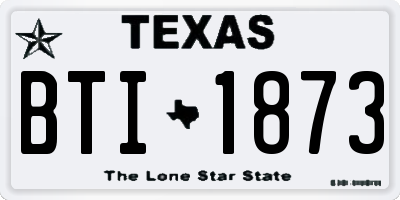TX license plate BTI1873