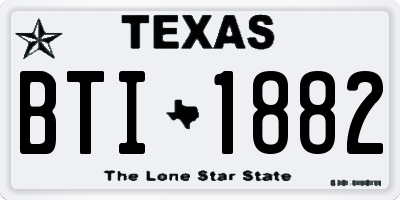 TX license plate BTI1882