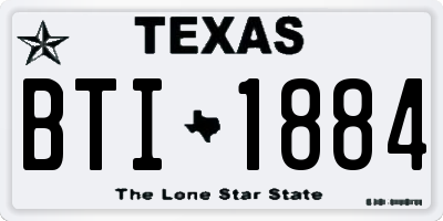 TX license plate BTI1884