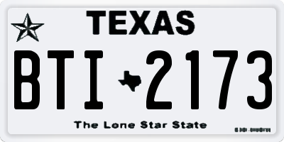 TX license plate BTI2173