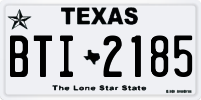 TX license plate BTI2185