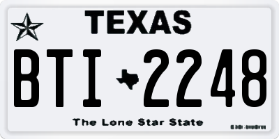 TX license plate BTI2248