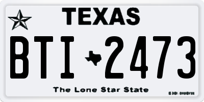TX license plate BTI2473