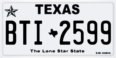 TX license plate BTI2599