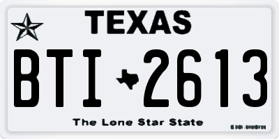 TX license plate BTI2613