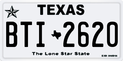 TX license plate BTI2620