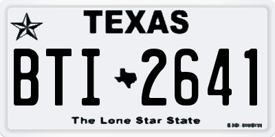 TX license plate BTI2641