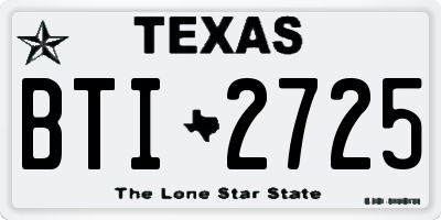 TX license plate BTI2725