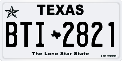 TX license plate BTI2821
