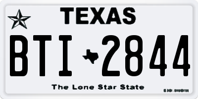 TX license plate BTI2844