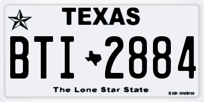 TX license plate BTI2884