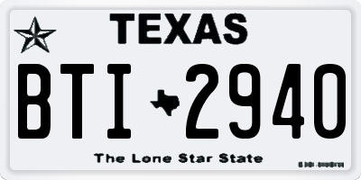 TX license plate BTI2940