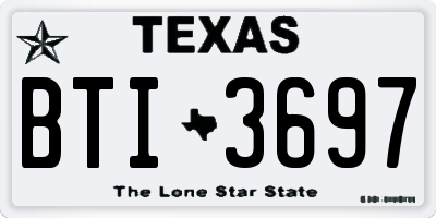 TX license plate BTI3697