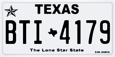 TX license plate BTI4179
