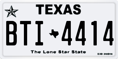 TX license plate BTI4414