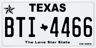 TX license plate BTI4466