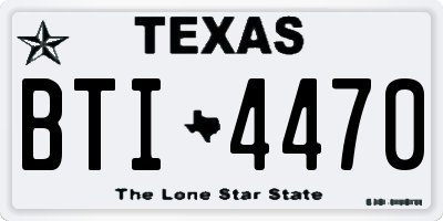 TX license plate BTI4470