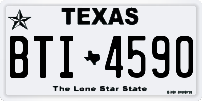 TX license plate BTI4590