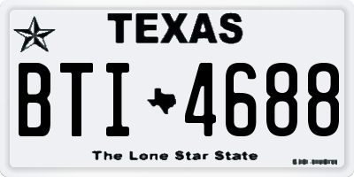 TX license plate BTI4688