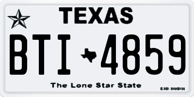 TX license plate BTI4859
