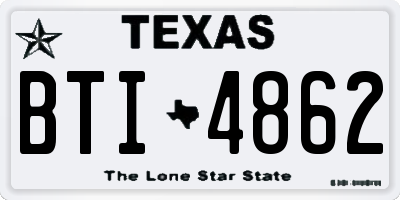 TX license plate BTI4862