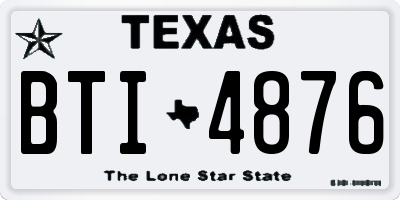TX license plate BTI4876