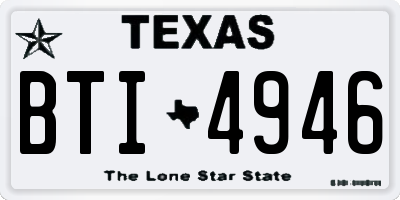 TX license plate BTI4946