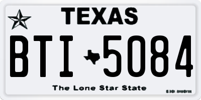 TX license plate BTI5084