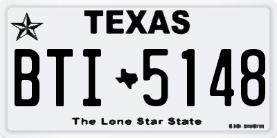 TX license plate BTI5148