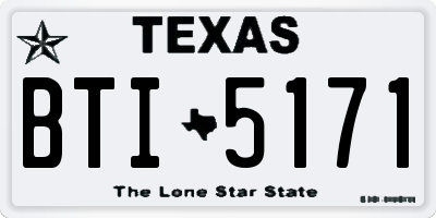 TX license plate BTI5171