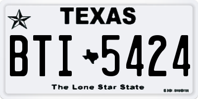 TX license plate BTI5424