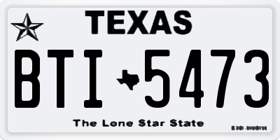 TX license plate BTI5473