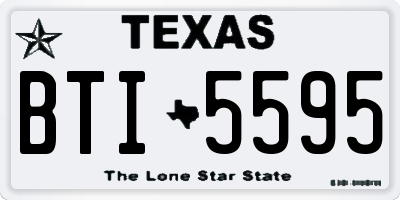 TX license plate BTI5595