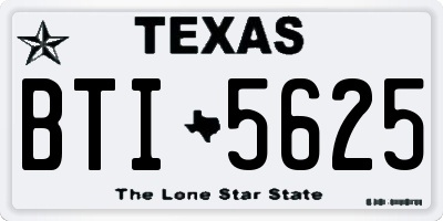 TX license plate BTI5625