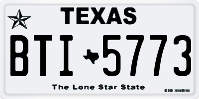 TX license plate BTI5773