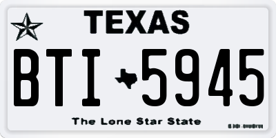 TX license plate BTI5945