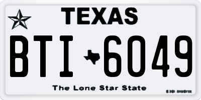 TX license plate BTI6049