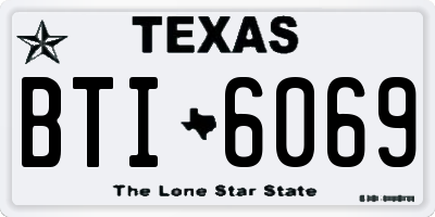 TX license plate BTI6069