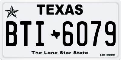 TX license plate BTI6079