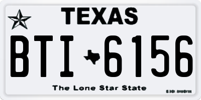 TX license plate BTI6156