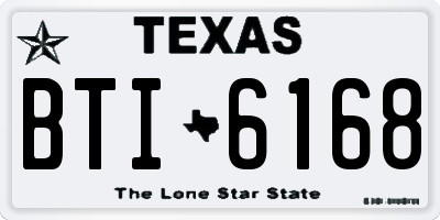 TX license plate BTI6168