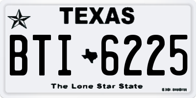 TX license plate BTI6225