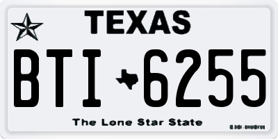TX license plate BTI6255