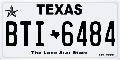 TX license plate BTI6484