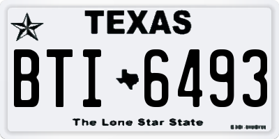 TX license plate BTI6493