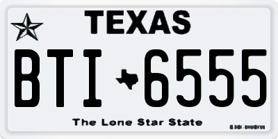 TX license plate BTI6555