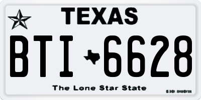 TX license plate BTI6628