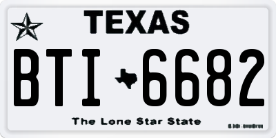 TX license plate BTI6682