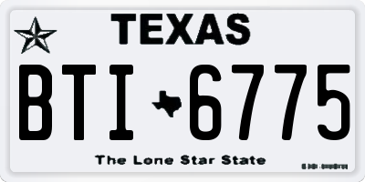 TX license plate BTI6775
